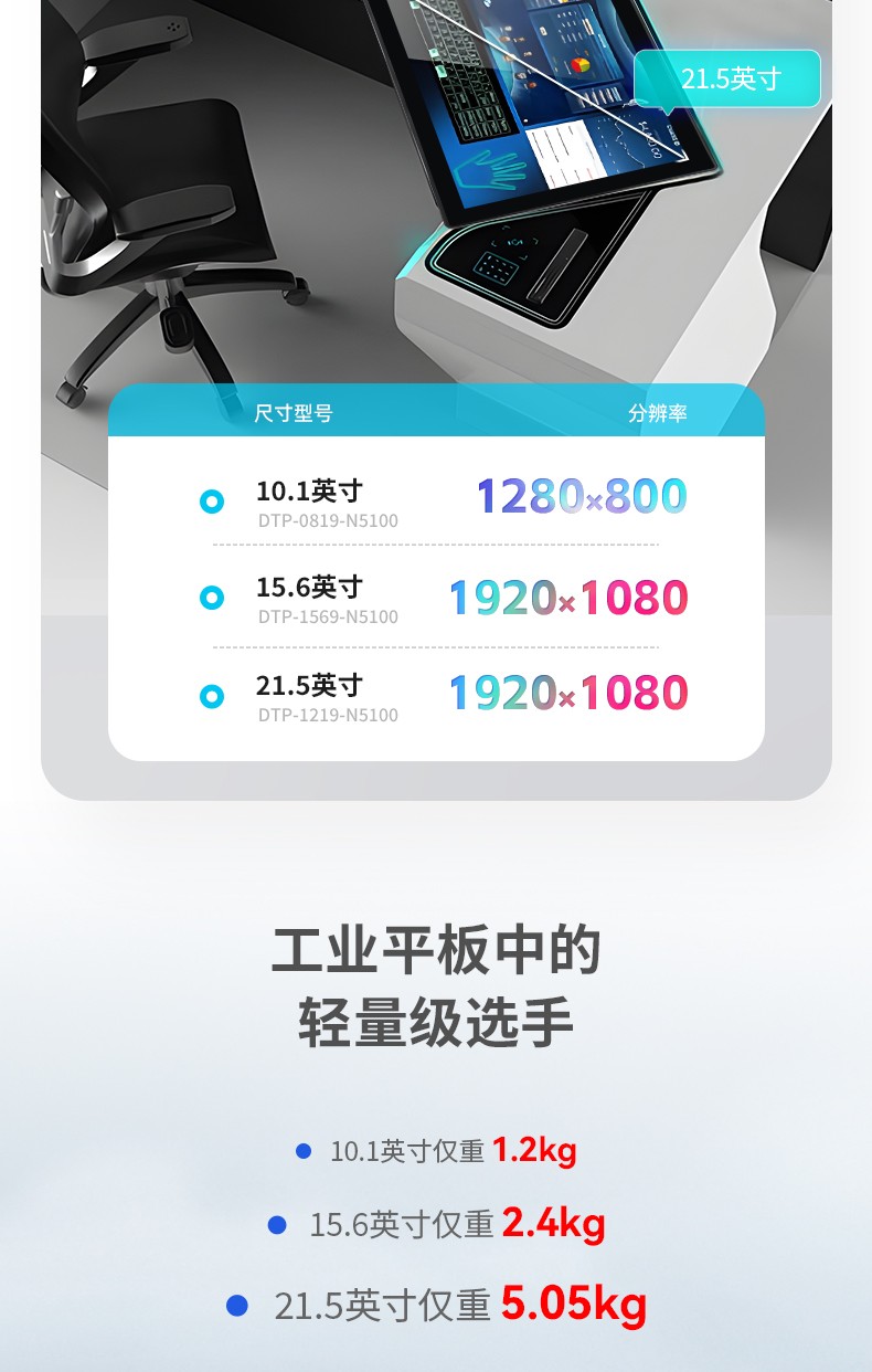 工業(yè)平板電腦,觸摸屏工控一體機,DTP-0819-N5100.jpg