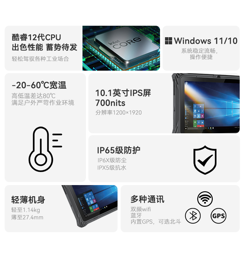 10.1/12英寸三防平板電腦,IP65防護(hù)工業(yè)車(chē)載平板,DTZ-I1012E.jpg