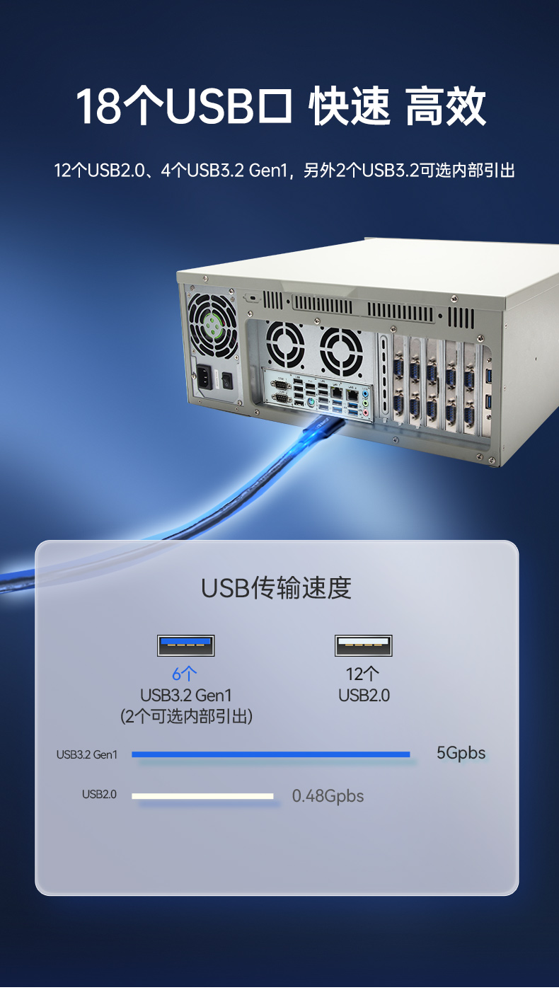 國產騰銳D2000工控機,2個千兆網口12個串口工控主機,DT-610L-UD2KMB.jpg