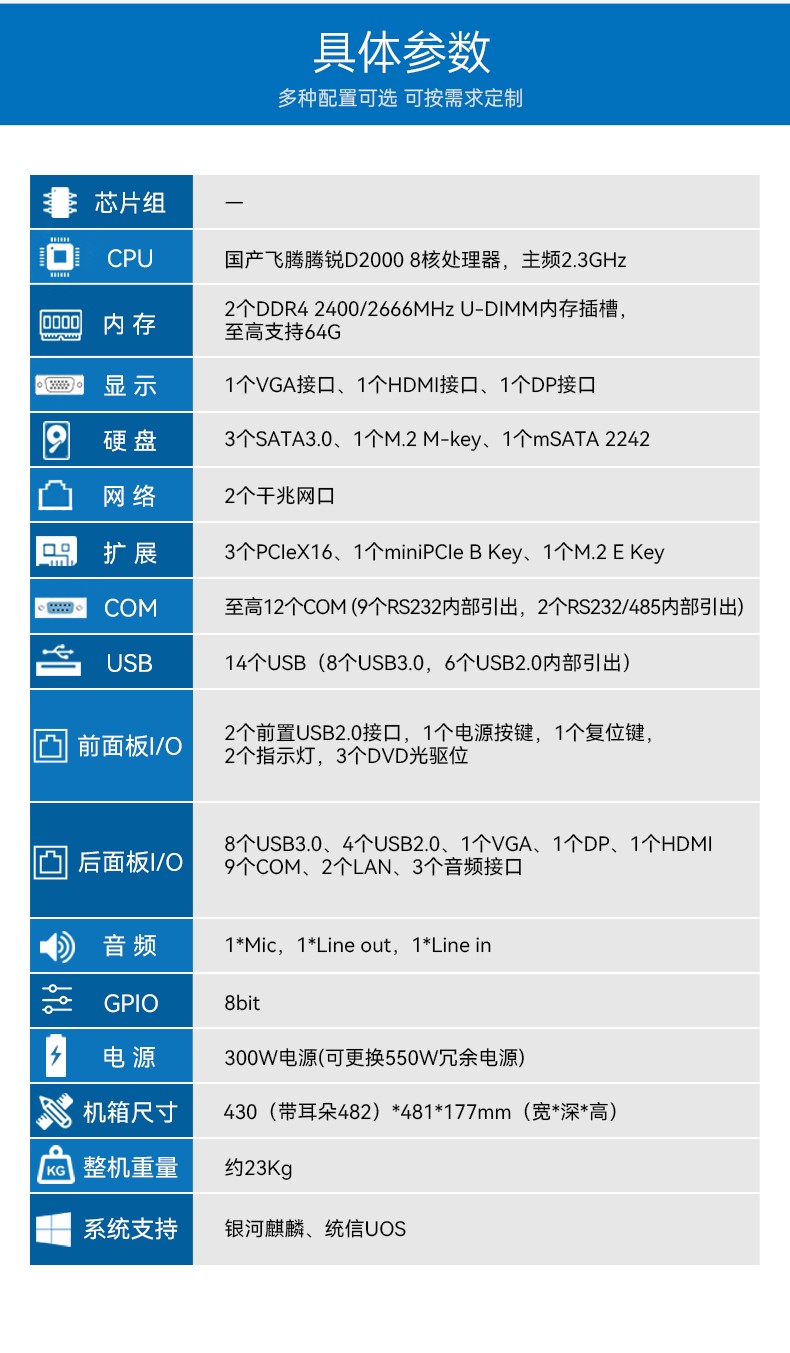 飛騰D2000國(guó)產(chǎn)化工控機(jī),可信計(jì)算3.0,工業(yè)自動(dòng)化控制主機(jī),DT-610L-TD2KMB.jpg